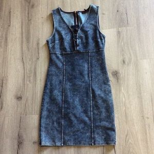 Denim mini dress